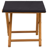 Deck Chair 2 pcs Solid Eucalyptus Wood Black - Side View