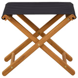 Deck Chair 2 pcs Solid Eucalyptus Wood Black - Top-Down View