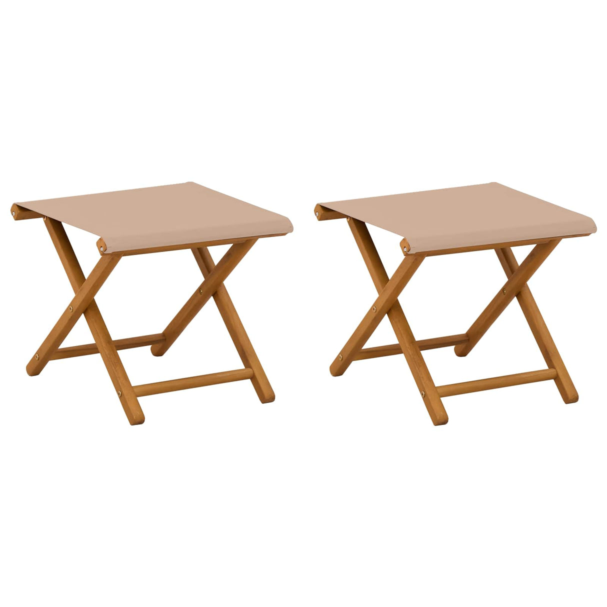 Deck Chair 2 pcs Solid Eucalyptus Wood Taupe
