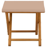 Deck Chair 2 pcs Solid Eucalyptus Wood Taupe - Side View