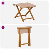 Deck Chair 2 pcs Solid Eucalyptus Wood Taupe - Rear View