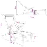 Folding Sun Lounger Solid Eucalyptus Wood Beige - Extra Image