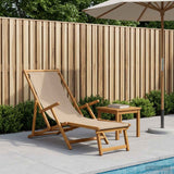 Folding Sun Lounger 3 Position Solid Eucalyptus Wood Taupe