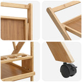 Kitchen Trolley with Wheels Light Brown 65 x 40.5 x 76.5 cm - Extra Image
