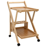Kitchen Trolley with Wheels Light Brown 65 x 40.5 x 76.5 cm - Front View