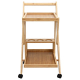 Kitchen Trolley with Wheels Light Brown 65 x 40.5 x 76.5 cm