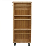Kitchen Trolley with Wheels Natural 47.5 x 36 x 83 cm Bamboo - 45-Degree Angle