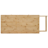 Kitchen Trolley with Wheels Natural 90.5 x 36 x 86.5 cm Bamboo - Low Angle