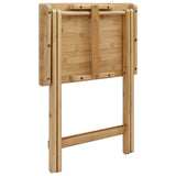 Kitchen Table Folding Manual Natural 40 x 30 x 53.5 cm Bamboo - Close-Up Angle