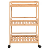 Kitchen Trolley with Wheels Natural 46 x 38 x 76 cm Bamboo - Top-Down View