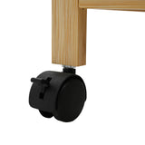 Kitchen Trolley with Wheels Natural 60 x 18 x 97 cm Bamboo - Low Angle