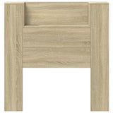 Storage Headboard with LED Sonoma Oak Engineered Wood - Top-Down View