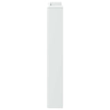 Storage Headboard with LED White Engineered Wood - 45-Degree Angle