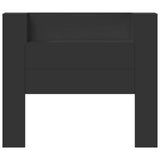 Storage Headboard with LED Black Engineered Wood - Top-Down View
