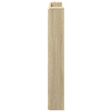 Storage Headboard with LED Sonoma Oak Engineered Wood - 45-Degree Angle