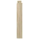 Storage Headboard with LED Sonoma Oak Engineered Wood - 45-Degree Angle