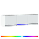 TV Cabinet with LED White 140 x 34 x 40 cm Engineered Wood