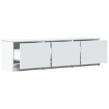 TV Cabinet with LED 140 x 34 x 40 cm White Engineered Wood