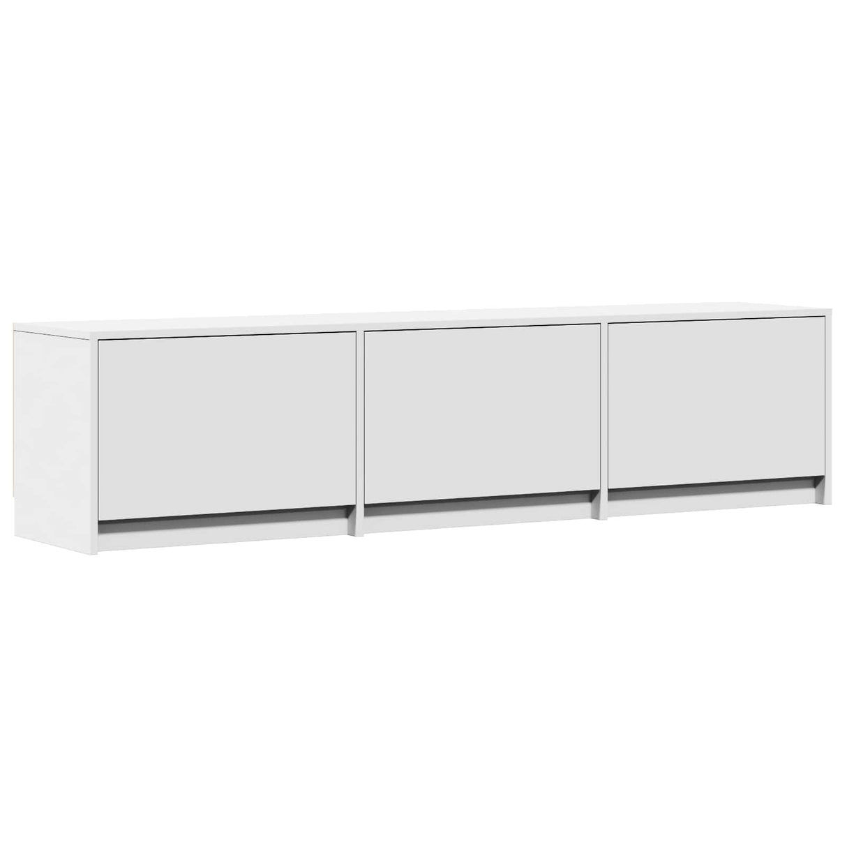 TV Cabinet with LED 165 x 34 x 40 cm White Engineered Wood