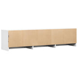 TV Cabinet with LED 165 x 34 x 40 cm White Engineered Wood - Low Angle