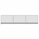 TV Cabinet with LED 165 x 34 x 40 cm White Engineered Wood - Rear View