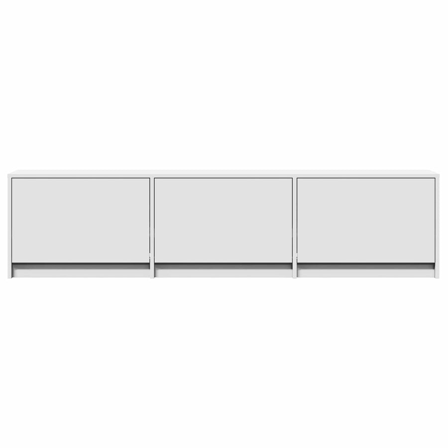 TV Cabinet with LED 165 x 34 x 40 cm White Engineered Wood, image 6