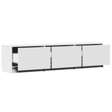TV Cabinet with LED 165 x 34 x 40 cm White Engineered Wood