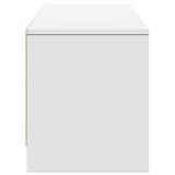 TV Cabinet with LED 165 x 34 x 40 cm White Engineered Wood - Close-Up Angle