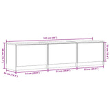 TV Cabinet with LED 165 x 34 x 40 cm White Engineered Wood