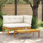 Garden Pallet Sofa Units 2 pcs Acacia Wood Brown