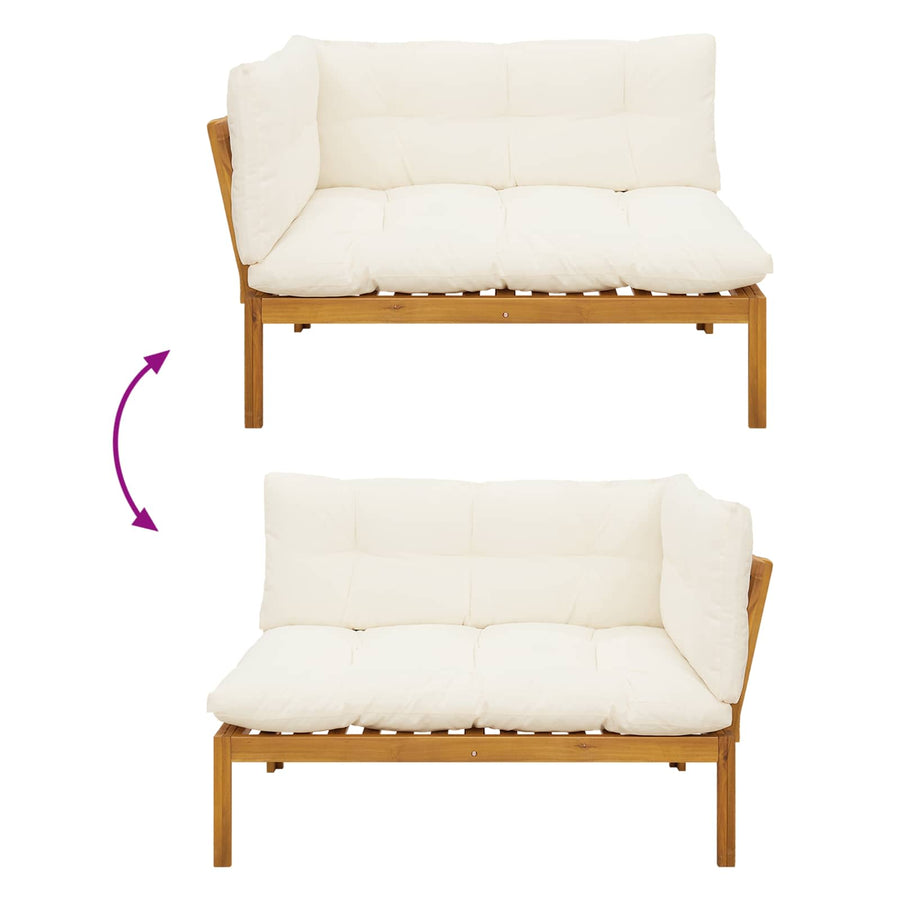 Garden Pallet Sofa Units 2 pcs Acacia Wood Brown