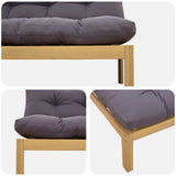 Middle Sofa Unit Light Acacia and Dark Grey 240 x 80 x 82 cm