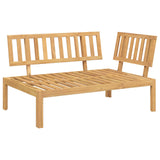Sofa Set Plain Anthracite 133 x 92 x 69 cm Solid Acacia Wood - Side View
