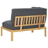 Sofa Set Plain Anthracite 133 x 92 x 69 cm Solid Acacia Wood - Extra Image