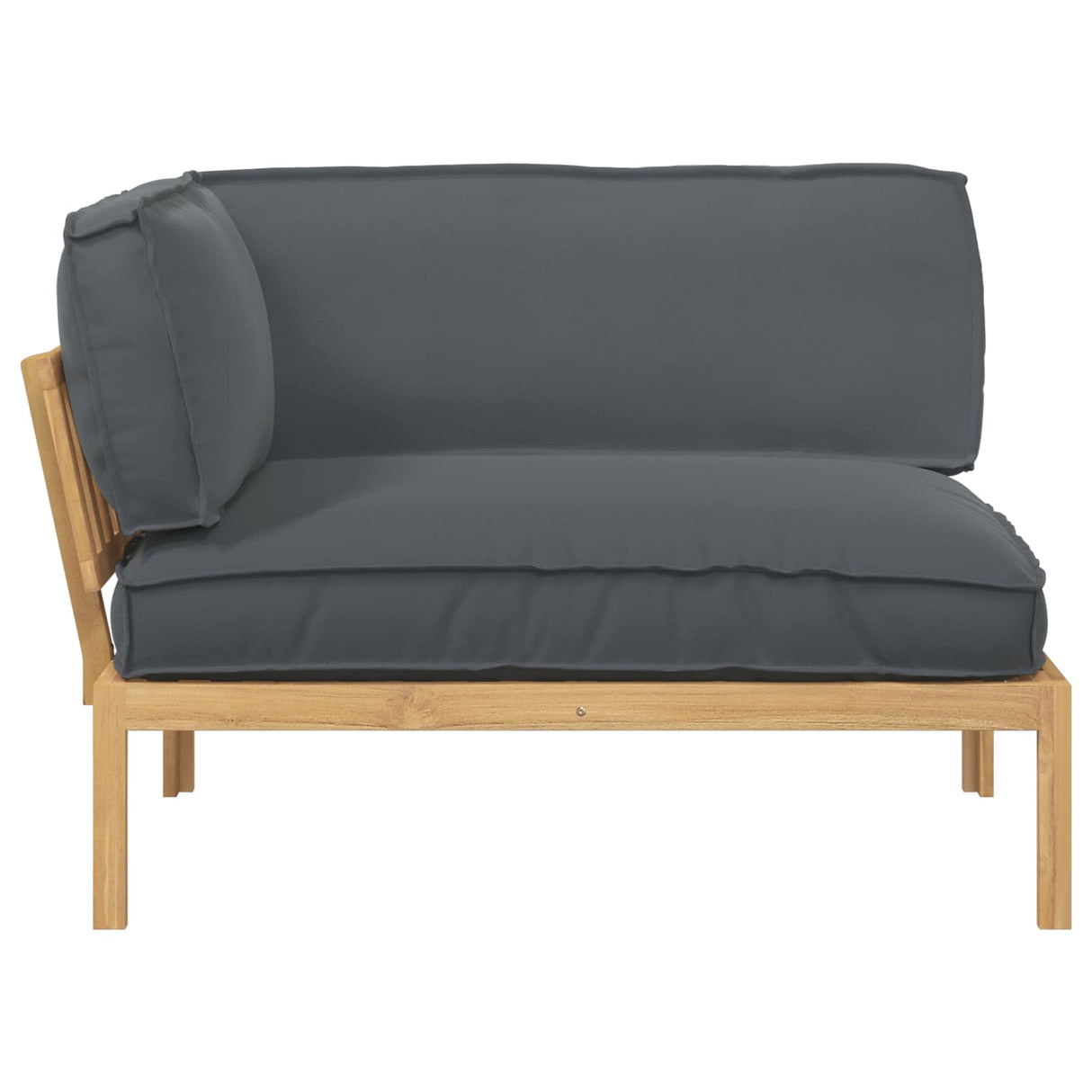 Sofa Set Plain Anthracite 133 x 92 x 69 cm Solid Acacia Wood