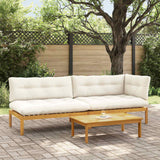 3 Piece Garden Pallet Sofa Units Solid Acacia Wood