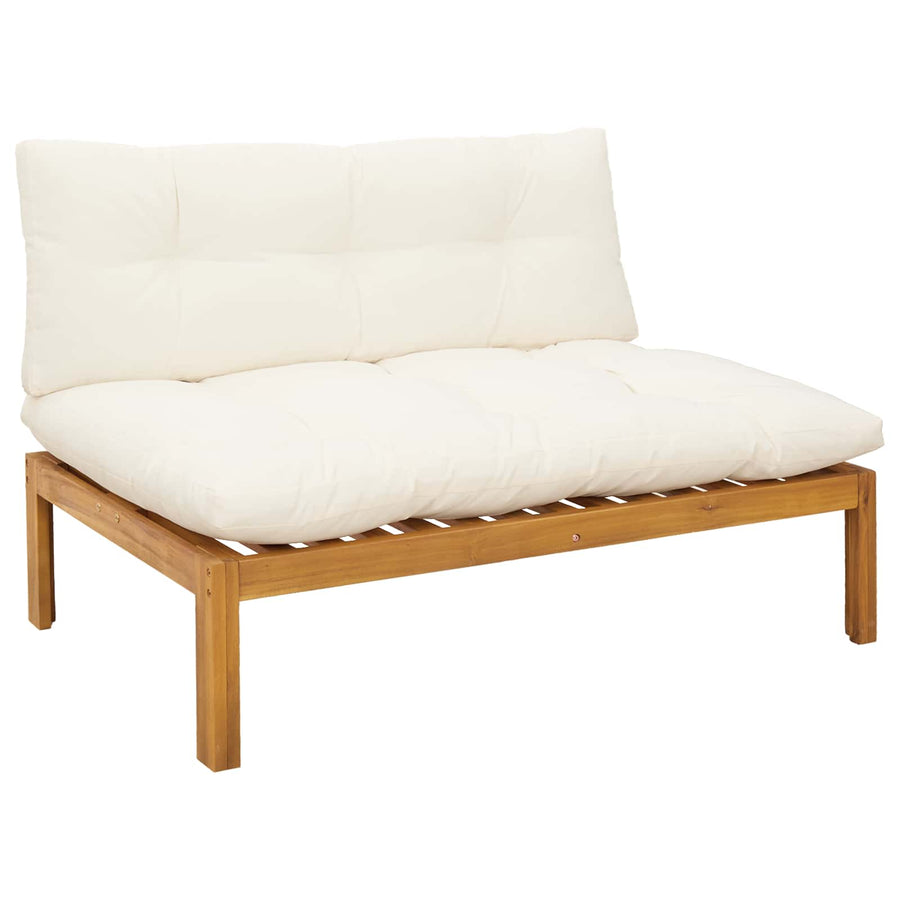 4 Piece Garden Pallet Sofa Units Solid Acacia Wood Natural