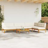 5 Piece Garden Pallet Sofa Units Solid Acacia Wood Natural - Top-Down View
