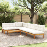 5 Piece Garden Pallet Sofa Units Solid Acacia Wood Natural