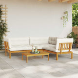 4 Piece Garden Pallet Sofa Units Solid Acacia Wood Natural - Top-Down View