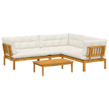 4 Piece Garden Pallet Sofa Units Solid Acacia Wood Natural