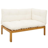 4 Piece Garden Pallet Sofa Units Solid Acacia Wood Natural - 45-Degree Angle