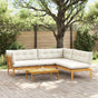 4 Piece Garden Pallet Sofa Units Solid Acacia Wood Natural
