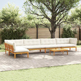6 Piece Garden Pallet Sofa Units Solid Acacia Wood Natural