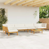 6 Piece Garden Pallet Sofa Units Solid Acacia Wood Natural