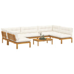 6 Piece Garden Pallet Sofa Units Solid Acacia Wood Natural