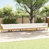 6 Piece Garden Pallet Sofa Units Solid Acacia Wood Natural