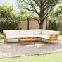 5 Piece Garden Pallet Sofa Units Solid Acacia Wood Natural