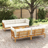 5 Piece Garden Pallet Sofa Units Solid Acacia Wood Natural