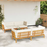 5 Piece Garden Pallet Sofa Units Solid Acacia Wood Natural - Top-Down View